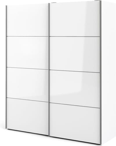 Veto kledingkast B 2 deurs H220 cm x B182 cm wit, wit hoogglans.