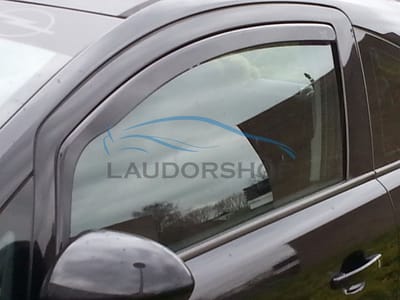 Zijwindschermen donker tbv Opel Corsa 3 deurs type D& E vanaf bouwjaar 09-2006 set a 2 stuks tbv voorportieren L+R raamspoilers visors Heko