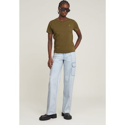 G-Star Judee Cargo Denim Jeans Sun Faded Piscina Blue Größe: W25L32 | Cargohosen Outlet | Damen | Blau
