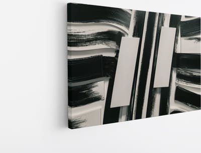 Saammp Canvas Schilderij - Abstract - Geometrische Kunst - 30x20 - Foto op canvas - Wanddecoratie - muurdecoratie Woonkamer - Slaapkamer decoratie - Canvas Print