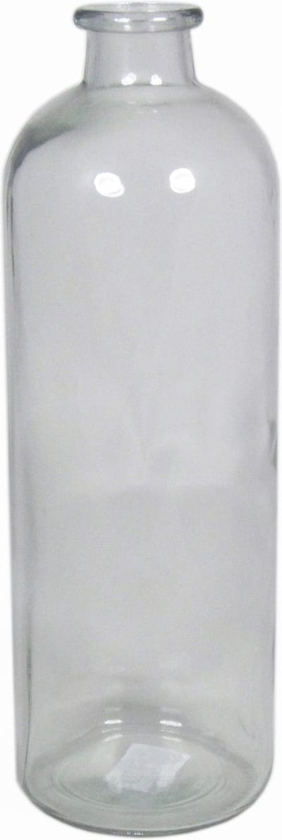Bela Arte bloemenvaas - 3,5 liter - smalle hals - 11 x 33 cm - transparant - glas