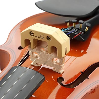 Praktische rubberen viool demper voor beginners - 4/4 en 3/4 maten, ideaal voor muzieklessen en oefening