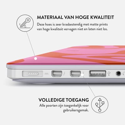 Burga Hardshell Cover voor de Apple MacBook Air 13 inch (2022 / 2024 M3 / 2025 M4 / 2026 M5) - Ride the Wave