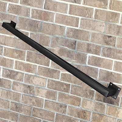 Metalen trapleuning - Veiligheidsreling - Veilig traplopen - Corrosiebestendige coating - 280 cm - Zwart