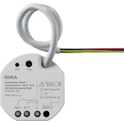 Gira One 2-Gang Schakelaar 16A KNX Veilige Actuator - 506200