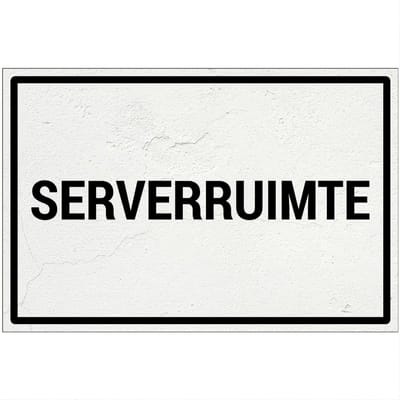 Serverruimte bord | Forex Re materiaal | 18 x 12 cm