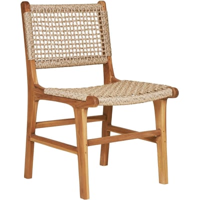 House Nordic Eetkamerstoel Derby Zonder Armleuning Teak Naturel