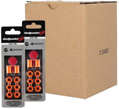 Box 12 Pcs - Blister (4 Pcs) Ease Vibe Antivibrator Bullpadel Orange