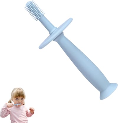 Kinder Tandenborstel - 360 Graden Borstel - Baby Mondverzorging - Zacht Voedselveilige Siliconen - 0-6 Jaar