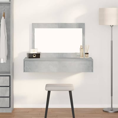 vidaXL - Kaptafel - Grijs - 100 - x - 40 - x - 70 - cm - Bewerkt - hout
