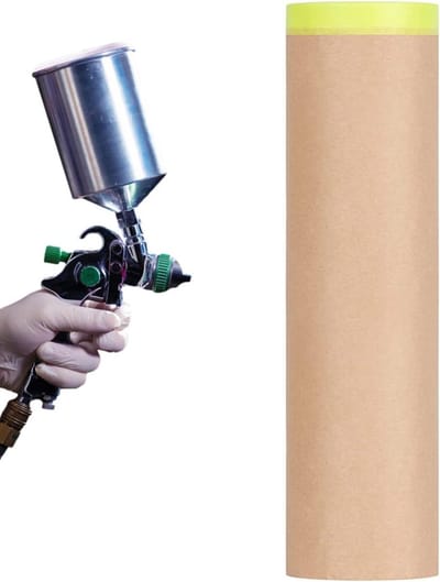 Afdekpapier Schilderen - Plakband Maskering - Oppervlakken Beschermen - Met De Hand Scheurbaar - 45cm x 12m - Kraftpapier