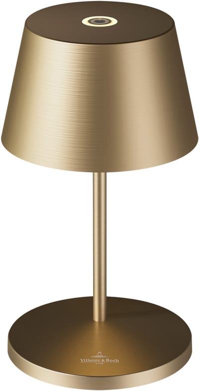 Villeroy & Boch| Tafellamp SEOUL RC | Geborsteld goud | oplaadbare tafellamp | Indoor-outdoor|