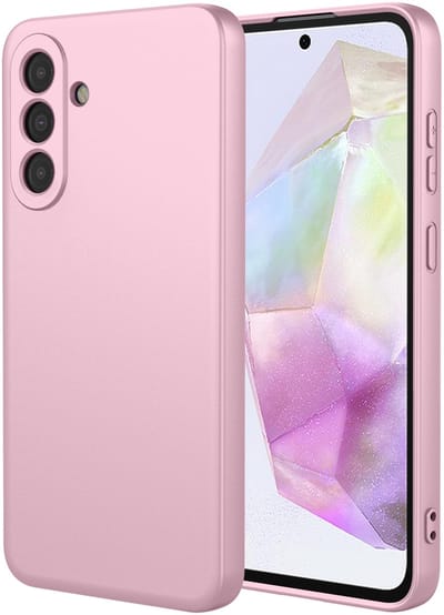 MobyDefend Hoesje - Geschikt voor Samsung Galaxy A36 / Samsung Galaxy A37 - Matte Siliconen Backcover - Licht Roze