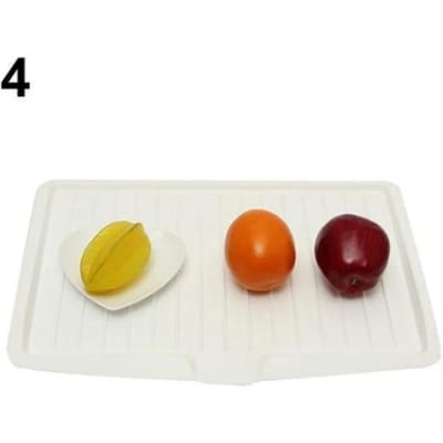Multifunctioneel Opbergbakje Thee Dienblad Huishoudelijk Plastic Fruit Dienblad Afdruiprek Spoelbak Kledingrek Wassen Display Classificatie Dienblad wit