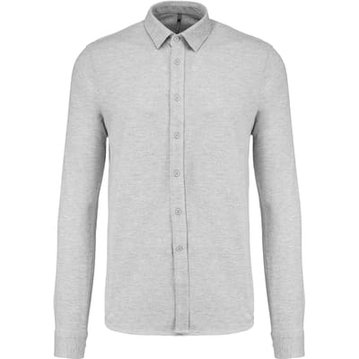 Kariban Piqué overhemd lange mouwen K508 - Oxford Grey - 3XL