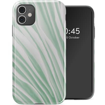 Selencia Hoesje - Geschikt voor Apple iPhone 11 - Backcover - Nature Grayed Jade