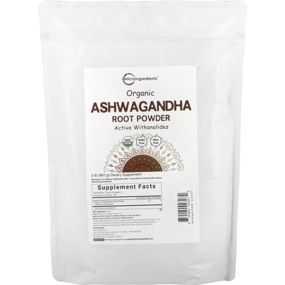 Micro Ingredients, Organic Ashwagandha Root Powder, 2 lb (907 g)