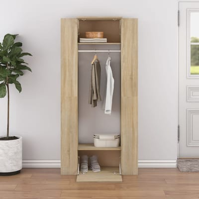vidaXL - Gangkasten - 2 - st - bewerkt - hout - sonoma - eikenkleurig