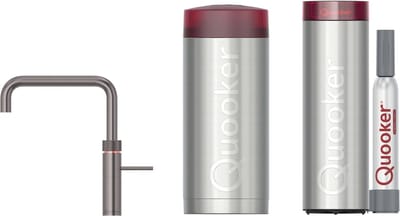 Quooker Fusion Square met COMBI+ boiler en CUBE reservoir 5-in-1-kraan gunmetal