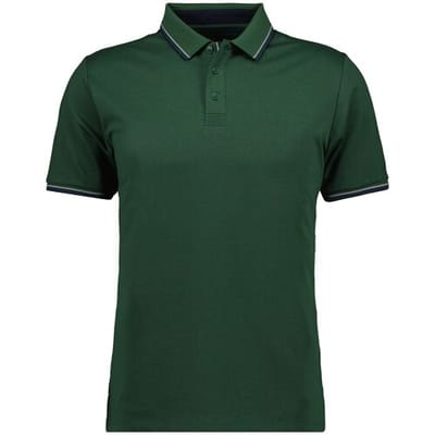 Ragman Polo Piqué Uni Tipping Keep Dry Finish Donker Groen / male