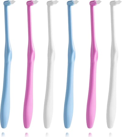 Set van 6 Tapered Trim Tuffte Tandenborstels voor Detailreiniging en Beugels