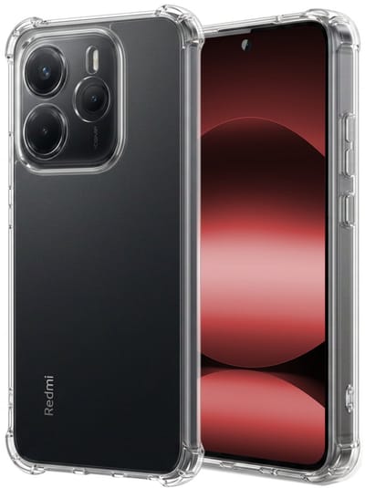 Hoesje - Geschikt voor Xiaomi Redmi Note 14 5G - Sterk & Shockproof - Siliconen Case - Back Cover - Telefoon Hoes Shock Proof - Transparant