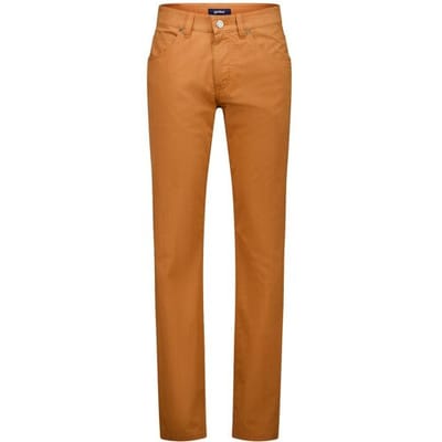 Gardeur Broek Bill-3 Texture Délavé Effect Comfort Stretch Tencel Blend Roest / male