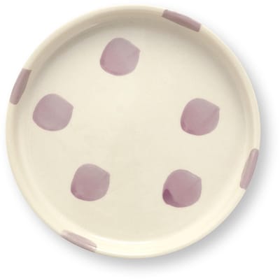 VT Wonen - Gebaksbord dots Lila - Stippen - handbeschilderd