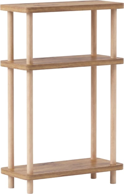 Staand rek Nampernu 62x40x18 cm met deur opbergvakken houtkleurig [en.casa]