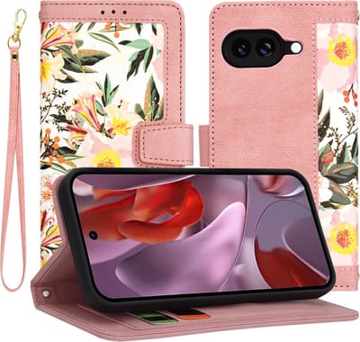 Hoesje geschikt voor Google Pixel 9a - Techsuit FlipCraft Book Wallet Case met koord - Sweetheart Pink
