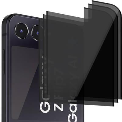 Privacy Screenprotector geschikt voor Samsung Galaxy Z Flip 7 - 3x Volledig Dekkend Glas Screen Protector