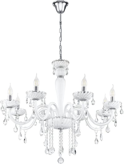 EGLO Carpento Hanglamp - E14 - Ø 70 cm - Chroom/Wit