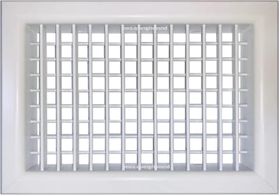 Ventilatierooster Aluminium - Dubbel Draad - Ventilatie Regelen - Zwenkbare Vleugels - 300x200 - Wit