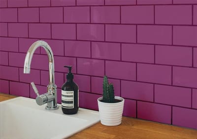 Tegel- en aardewerk verf - Muurverf lak - Keuken en badkamer - Sneldrogend en wasbaar - 750 ml - Mat grijs
