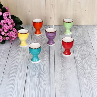 MamboCat Set van 6 UNI Bunte eierdopjes