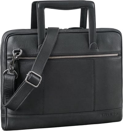 Leren Aktetas Heren 14 Inch Laptop Tas Schoudertas Business Tas Tablet Beschermhoes