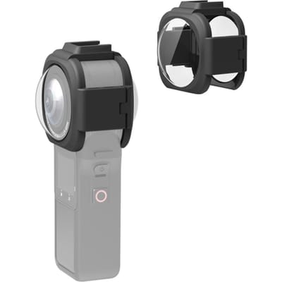 PULUZ Lensbeschermers Lensbeschermhoes met Cold Shoe Mount Compatibel met Insta360 ONE RS 1Inch zwart