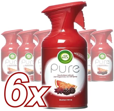 Air Wick Pure Mulled Wine - 6 x 250 ml Voordeelverpakking