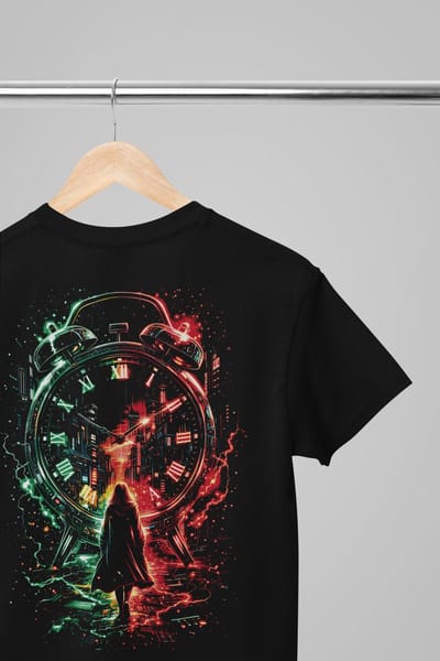 Oversized shirt - Timeless - Wurban Wear | Draak | Anime streetwear | Asian streetwear | Streetwear | Geisha | Techno outfit | Fantasy shirt | Gym shirt | y2k | Tattoo | Urban | Grote maten | Japanese mythology | Samurai | Zwart