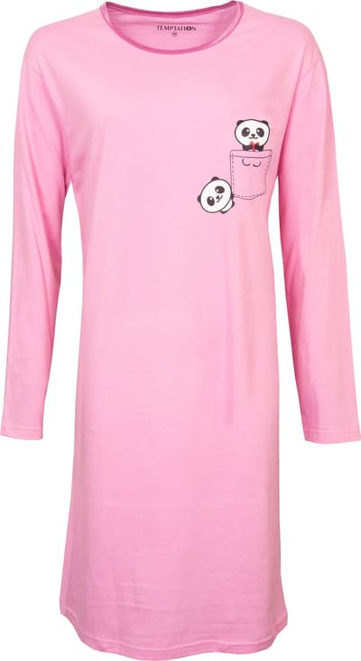 Temptation Dames Nachthemd - Bigshirt - Roze - Maat S