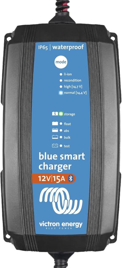 12V 15A Acculader Bluetooth IP65 Waterdicht voor Auto, Motor en Caravan