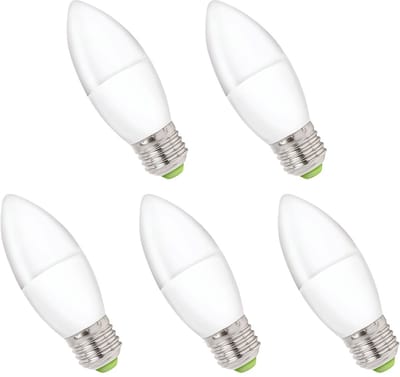 Spectrum LED Kaarslamp E27 6W - 230V - 540 Lumen - 4000K Neutraal Wit - Natuurlijk Licht - Energiezuinig - 5 stuks