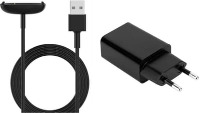 Strap-it oplader / oplaadkabel met adapter geschikt voor Fitbit Inspire 2 / Fitbit Ace 3