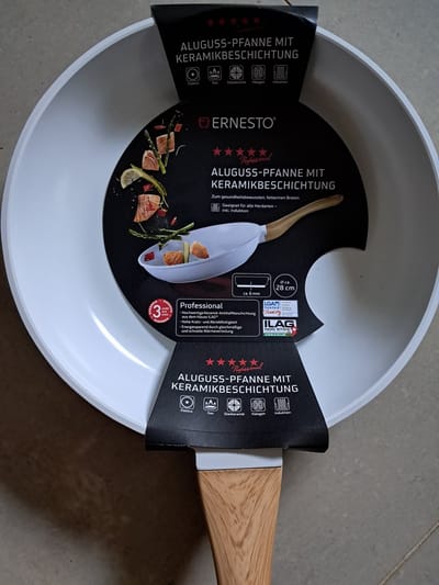 Ernesto Gegoten Aluminium pan - 28 cm - Wit - Keramische antiaanbaklaag - Keramische Coating