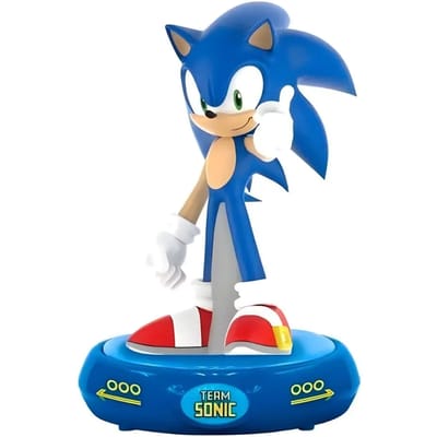 Sonic The Hedgehog 3D Nachtlamp - Bureaulamp - Kamerlamp - Blauw - 25 CM