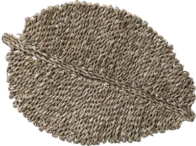 Secret de Gourmet Blad Placemat - zeegras naturel - 48 x 33 cm - Tafel onderleggers