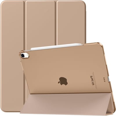 Slanke standhoes voor iPad Air 13 inch met Touch ID, automatisch wekken/slapen en doorschijnende achterkant, lichtbruin (Milky Coffee)