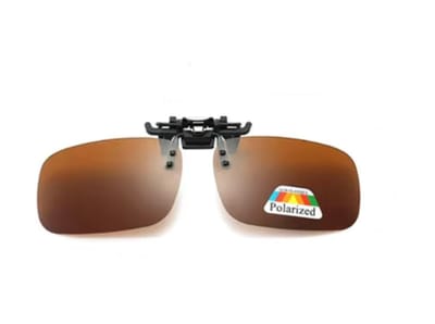 CHPN - Opzetzonnebril - Clip on bril - Opklikbare brilglazen - Opklapbaar - Flip-up - Bruin - Overzet bril - Glazen - Bruin glas