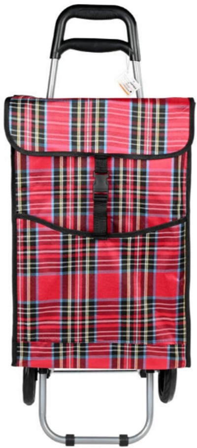 Boodschappentrolley - Rood - Boodschappen - Universeel Bruikbaar - Stevig - tot 30 KG - 45 Liter