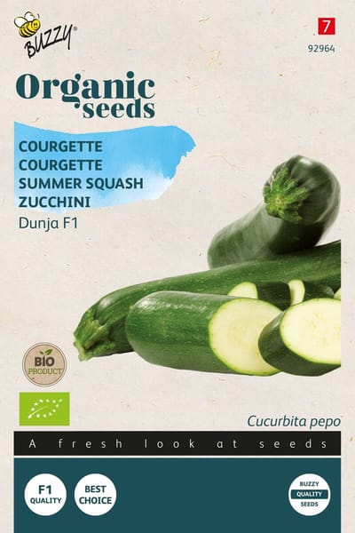 Buzzy® Organic Courgette Dunja F1 (BIO) - Krachtige courgetteplant met overvloedige oogst